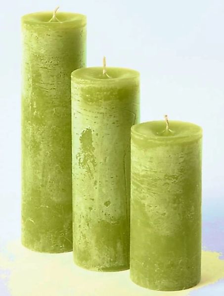Dekocandle Wachskerzen Zylinder-Kerze Fresh Lime Ø 7 x 10 cm (1 Stück) (grü günstig online kaufen