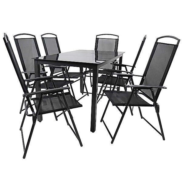 Gartenmöbelset Gartensitzgruppe - 7-teilig 6 Stühle (siebenteilig) günstig online kaufen