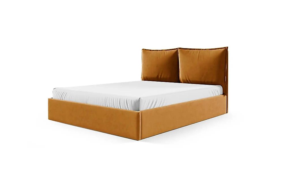 Polsterbett 120x200 Grau   ¦ gelb ¦ Maße (cm): B: 129 H: 100 Betten > Polst günstig online kaufen