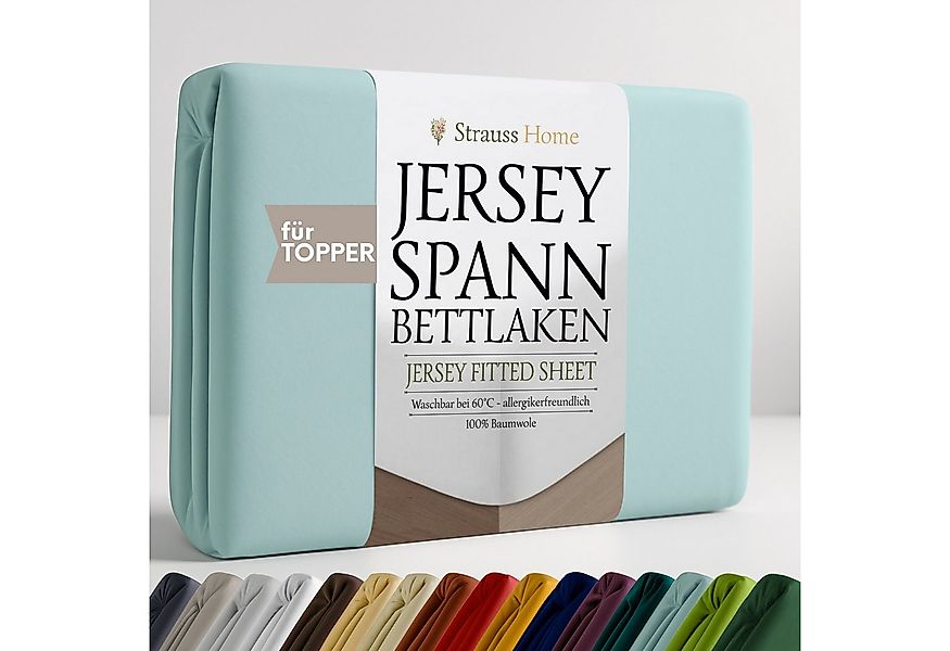 Strauss Home Spannbettlaken Premium Topper Spannbettlaken 150GSM für Matrat günstig online kaufen