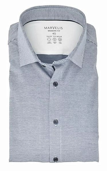 MARVELIS Businesshemd Easy To Wear Hemd - Modern Fit - Langarm - Struktur - günstig online kaufen