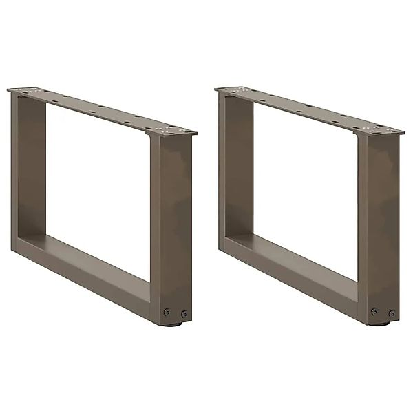 vidaXL Couchtischbeine U-Form 2 Stk Naturstahl 60x30-31 cm Stahl 4013143 günstig online kaufen