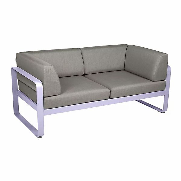 Bellevie 2-Sitzer Club Sofa D1 Marshmallow B8 Taupegrau günstig online kaufen