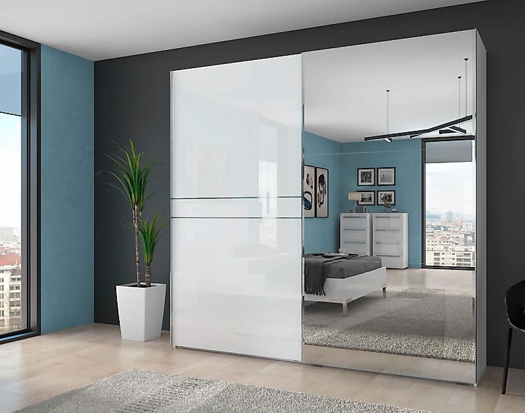 PLACES OF STYLE Schwebetürenschrank "Piano, mit Einlegeböden, Kleiderstange günstig online kaufen