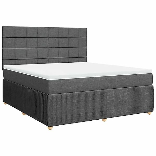 vidaXL Boxspringbett mit Matratze Dunkelgrau 180x200 cm Stoff 3292136 günstig online kaufen