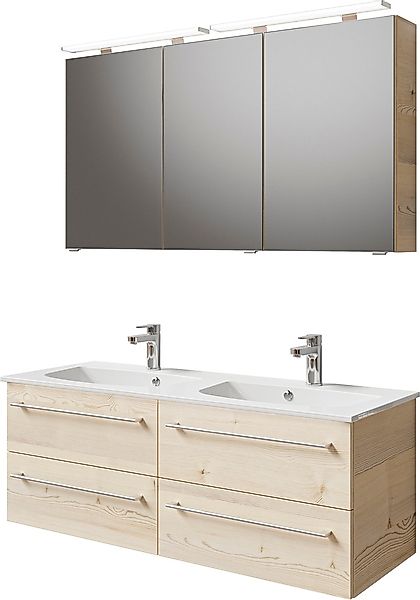 Saphir Badmöbel-Set »Serie 6025 2-teilig Mineralmarmor-Waschtisch mit LED-S günstig online kaufen