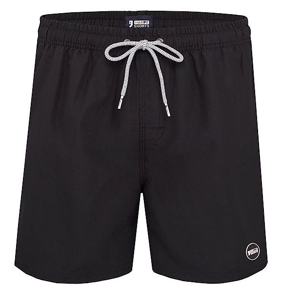 HAPPY SHORTS Badehose HAPPY SHORTS Herren Badeshorts Strandshorts Solid Bla günstig online kaufen