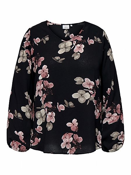 ONLY CARMAKOMA Blusenshirt "CARVICA LIFE L/S V-NECK TOP WVN NOOS" günstig online kaufen
