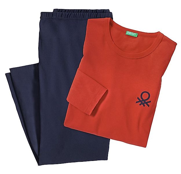 United Colors of Benetton Pyjama (Set, 2 tlg) aus reinem Baumwoll-Jersey günstig online kaufen