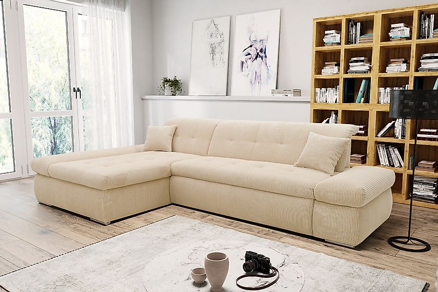 DOMO collection Ecksofa »Moric Luxus - B/T/H 300/172/80 cm, XXL-Format«, L- günstig online kaufen