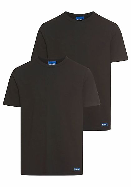 HUGO Blue T-Shirt "BLUE Naolo" Packung, 2 Stk. mit Markenlabel am Saum günstig online kaufen