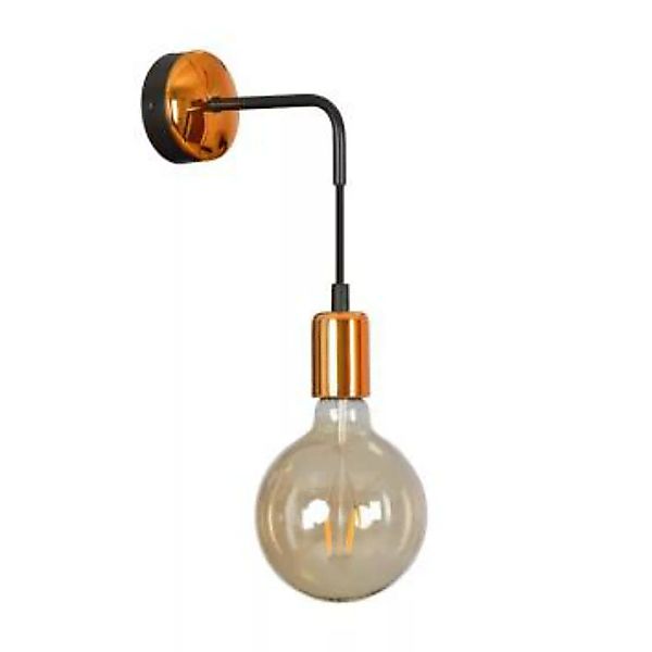 Wandlampe Loft Industrie Design Schwarz Kupfer E27 günstig online kaufen