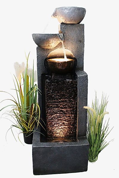 Arnusa Gartenbrunnen Großer Springbrunnen mit Beleuchtung günstig online kaufen