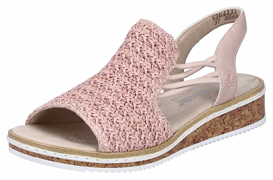 Rieker Sandale, Sommerschuh, Sandalette, Keilabsatz, mit seitlichen Gummizü günstig online kaufen