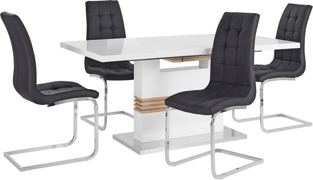 INOSIGN Essgruppe "Perez/Lola" Set, 5 Stk. tlg. mit 4 Stühlen, Tisch auszie günstig online kaufen
