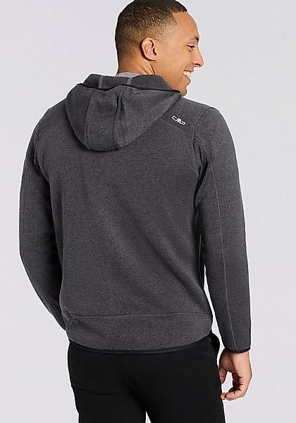 CMP Strickfleecejacke MAN JACKET FIX HOOD atmungsaktiv, wärmend, mit Reißve günstig online kaufen