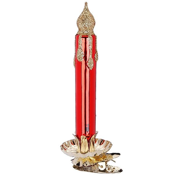 INGE-GLAS® Christbaumschmuck Kerze, Baumkerze 13cm (1-tlg), mundgeblasen, h günstig online kaufen