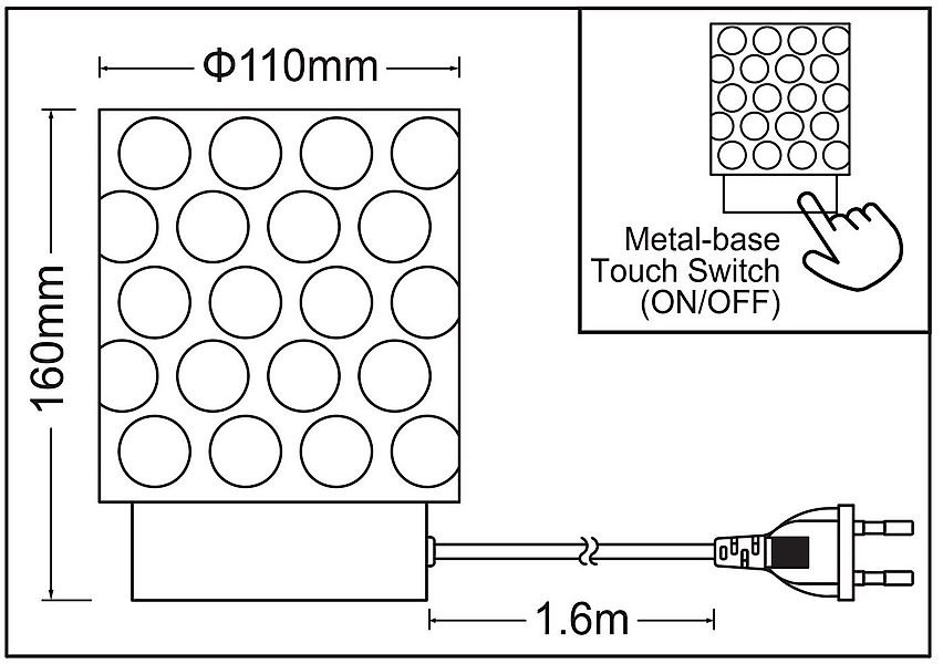 TRANGO LED Tischleuchte, 2017-21R-L Touch LED Tischlampe inkl. 5 Watt E14 L günstig online kaufen