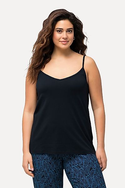 Ulla Popken Longtop Top V-Ausschnitt ärmellos günstig online kaufen