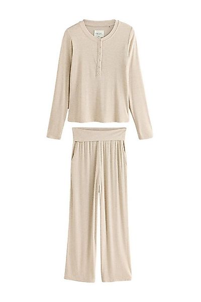 Next Pyjama Gerippter Langarm-Pyjama (2 tlg) günstig online kaufen