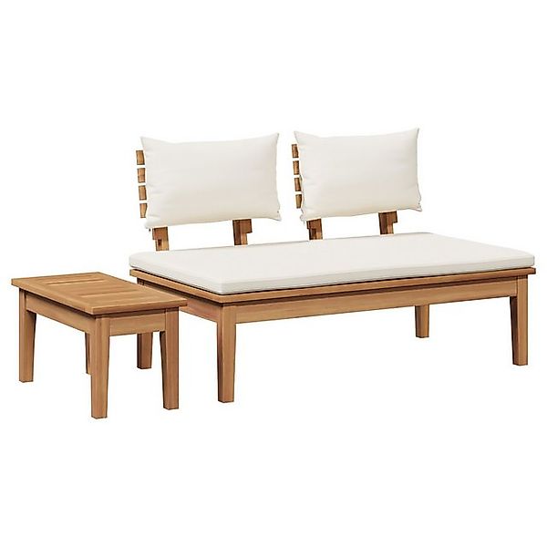 vidaXL Sofaelement 2-teiliges Gartenbank-Set aus massivem holz (2 St) günstig online kaufen