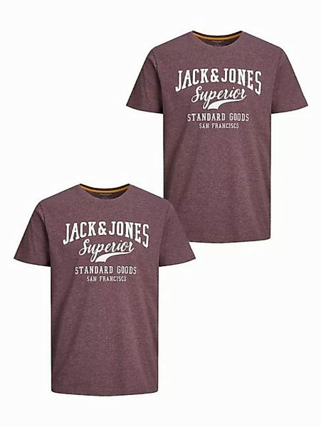 Jack & Jones T-Shirt 2er- Set T-Shirt Rundhals JJECORP Pack LOGO Print (2-t günstig online kaufen