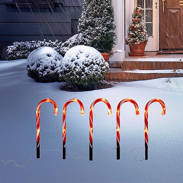 Spetebo LED Dekofigur Zuckerstange Leuchtstecker 38 günstig online kaufen