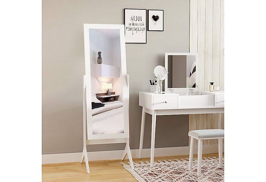 HOMCOM Standspiegel, Erhöhte Füße, Pflegeleicht, MDF günstig online kaufen