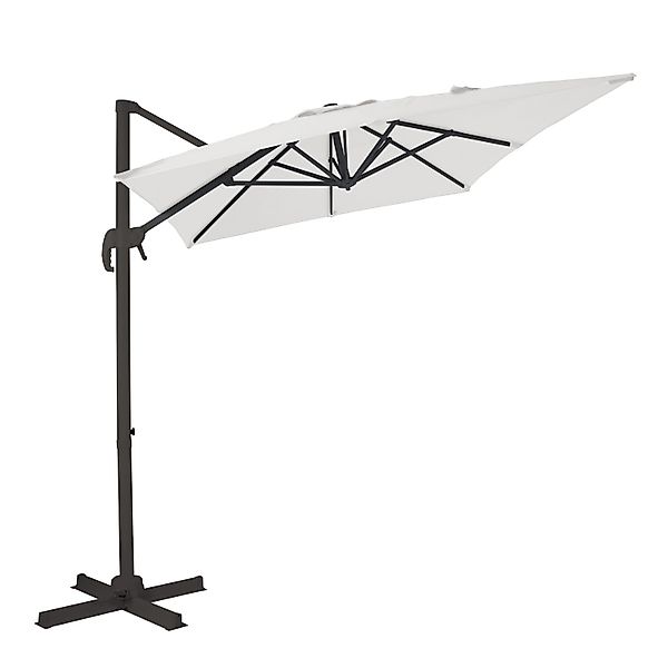 AXI Ampelschirm 300 cm x 200 cm Beige mit Handöffner günstig online kaufen