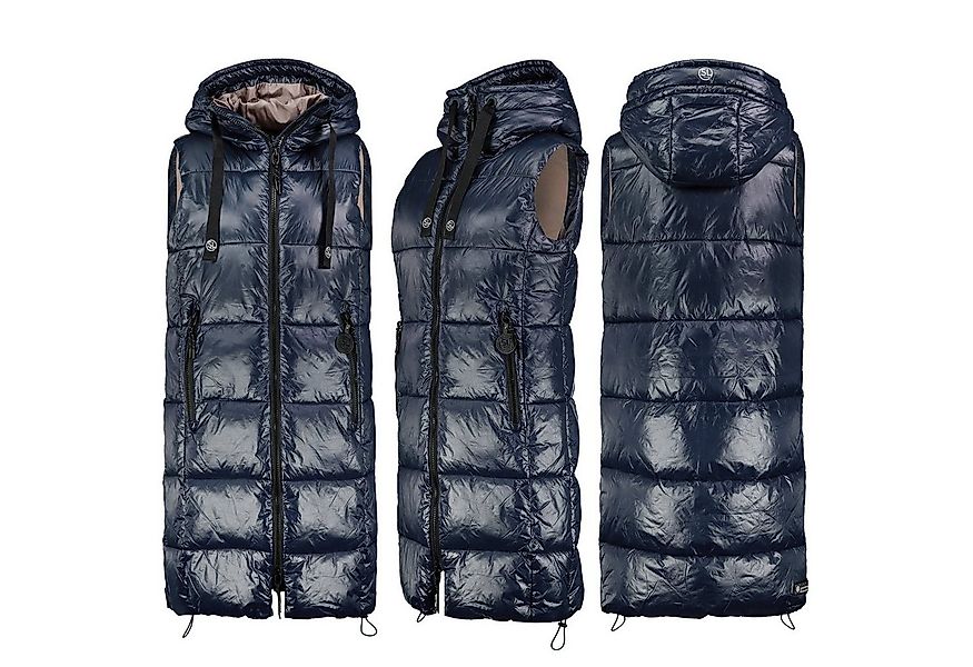 Fresh Made Steppweste Lange Stepp weste Kapuze Übergangs Herbst Frühlings W günstig online kaufen