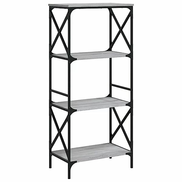 vidaXL Bücherregal Bücherregal 4 Böden Grau günstig online kaufen