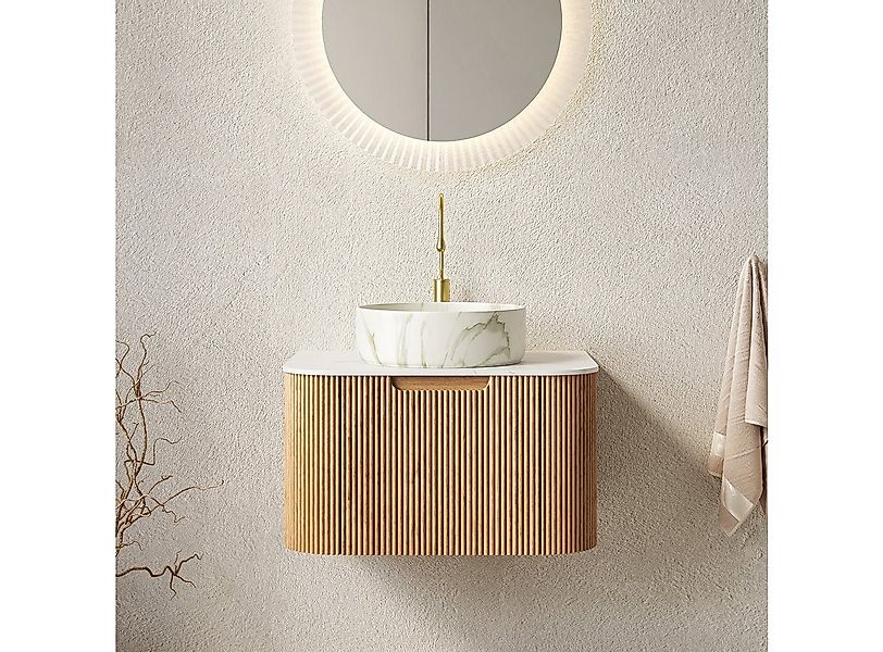 Odikalo Waschtisch Badmöbel Unterschrank Waschbecken Wandhalterung Schublad günstig online kaufen