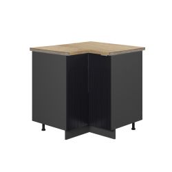 Vicco Eckunterschrank Fame-Line, Schwarz gestreift/Anthrazit, 80.5 günstig online kaufen