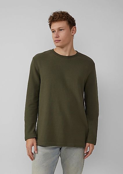 QS Langarmshirt T-Shirt Longsleeve aus Strukturware günstig online kaufen