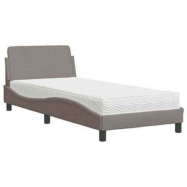 vidaXL Bett mit Matratze Taupe 90x200 cm Stoff2007230 günstig online kaufen