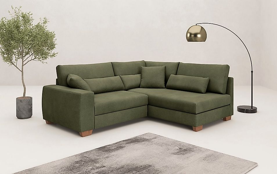 Mr. Couch Ecksofa "Helena L-Form", Mit Federkern, wahlweise mit Bettfunktio günstig online kaufen