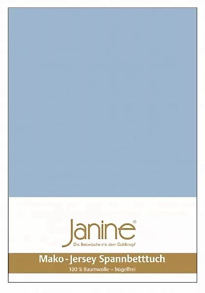 Janine Janine Spannbetttuch Mako-Feinjersey 5007 perlblau (32) Größe:  200x günstig online kaufen