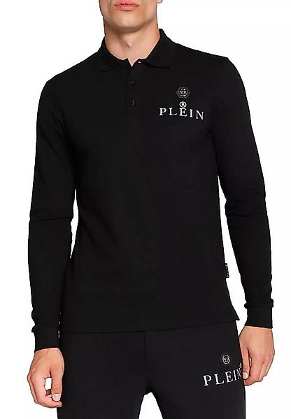 PHILIPP PLEIN Langarm-Poloshirt Herren ikonische PP-Hexagon-Patch ikonische günstig online kaufen