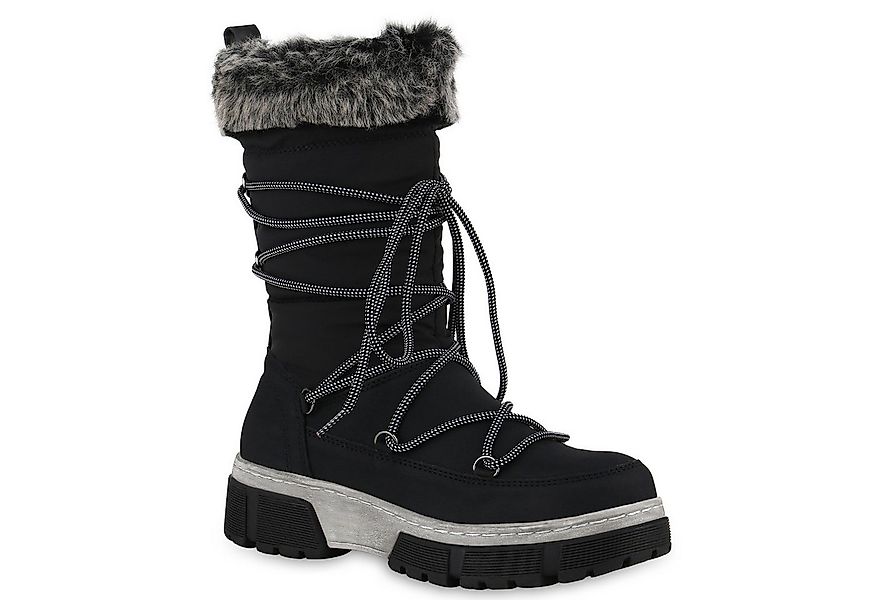VAN HILL 840826 Winterstiefel Damen Gefütterte Winterstiefel Bequeme Kunstf günstig online kaufen