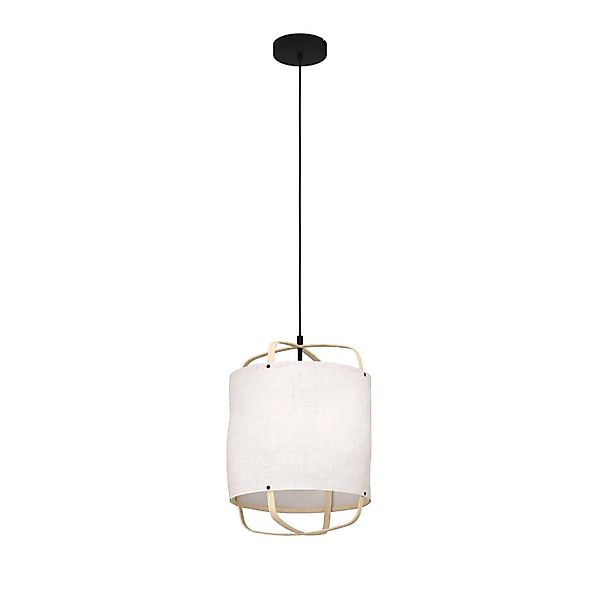Eglo Pendelleuchte Surfleet Schwarz Ø 33 cm x 110 cm 1-flammig günstig online kaufen