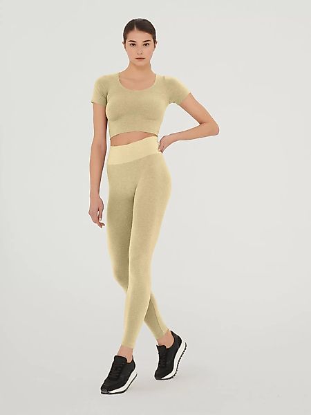 Wolford - Shiny Crop Top, Frau, moonshell/gold, Größe: S günstig online kaufen