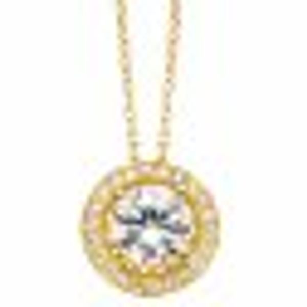 Anhänger mit Kette 925 Silber vergoldet 23 Zirkonia weiß günstig online kaufen