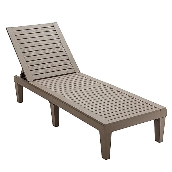 COSTWAY Gartenliege, wetterfest, 5-stufig Verstellbar, 180kg, günstig online kaufen