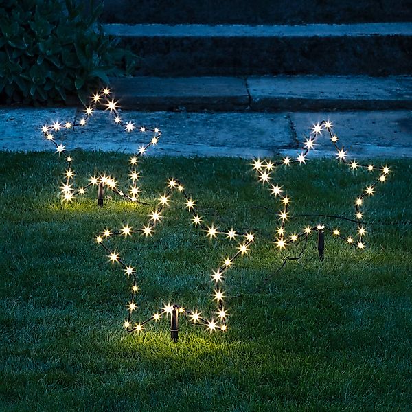 Lights4fun LED-Stern für außen 3er Set Osby Stern Stableuchten Weihnachtsde günstig online kaufen