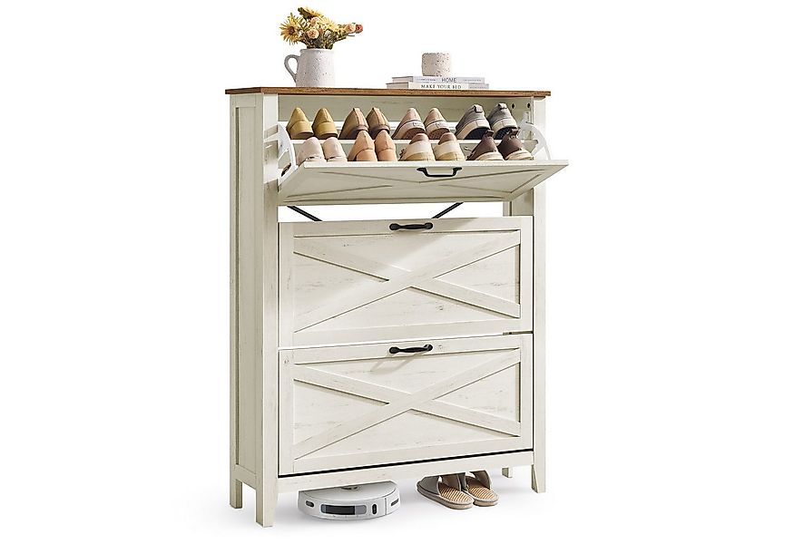 VASAGLE Schuhschrank Für Eingangsbereich, Landhausstil, für 18-24 Paar Schu günstig online kaufen