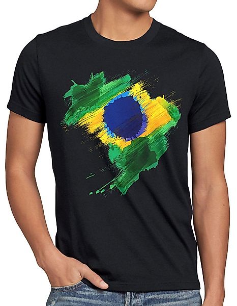 style3 T-Shirt Flagge Brasilien Fußball Sport günstig online kaufen