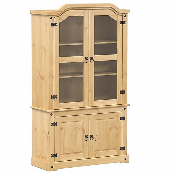 vidaXL Buffet Buffet Vitrine Corona 103,5x42x180 cm Massivholz Kiefer günstig online kaufen