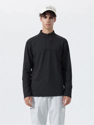 YOUTHUP Funktionsshirt Herren Stretch-Sportshirt mit Zipp-Polo-Kragen günstig online kaufen