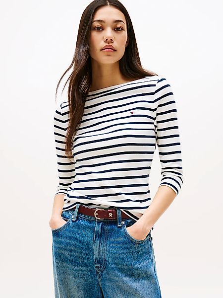 Tommy Hilfiger 3/4-Arm-Shirt "NEW CODY SLIM BOAT-NK 3/4SLV", mit Logosticke günstig online kaufen