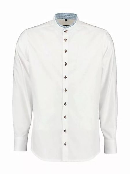 Gipfelstürmer Trachtenhemd Hemd Stehkragen 420002-4119-145 weiß marine (Sli günstig online kaufen